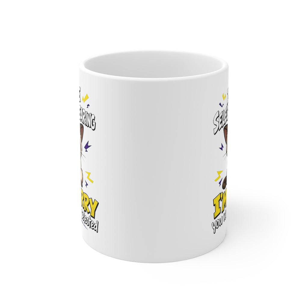 I Have Selective Hearing Mug | Funny Cat Coffee Mug, Sarcastic Gift for Cat Lovers