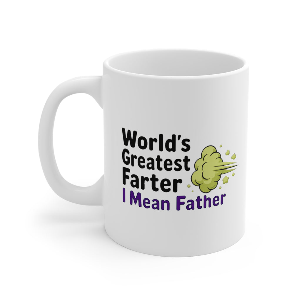 World's Greatest Farter I Mean Father Mug | Funny Dad Joke Coffee Gift