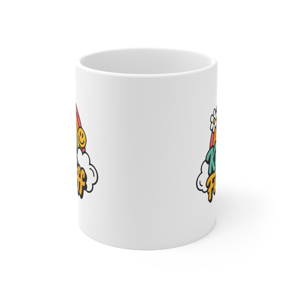 Kindly F*ck Off Mug | Rude Rainbow Funny Coffee Mug, Cheeky Gift