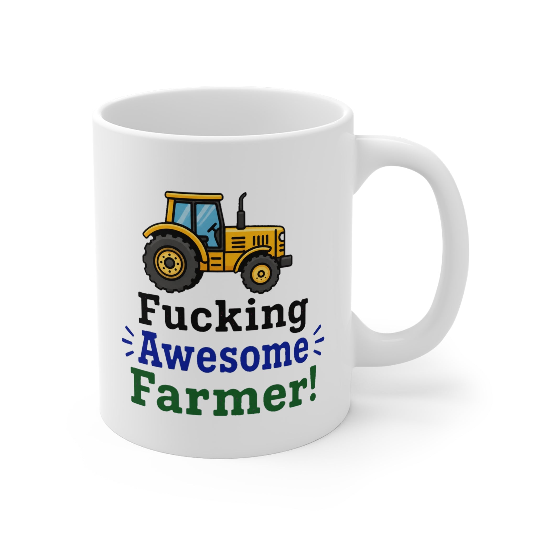 F*cking Awesome Farmer Mug | Funny Rude Farmer Gift, Tractor Coffee Mug