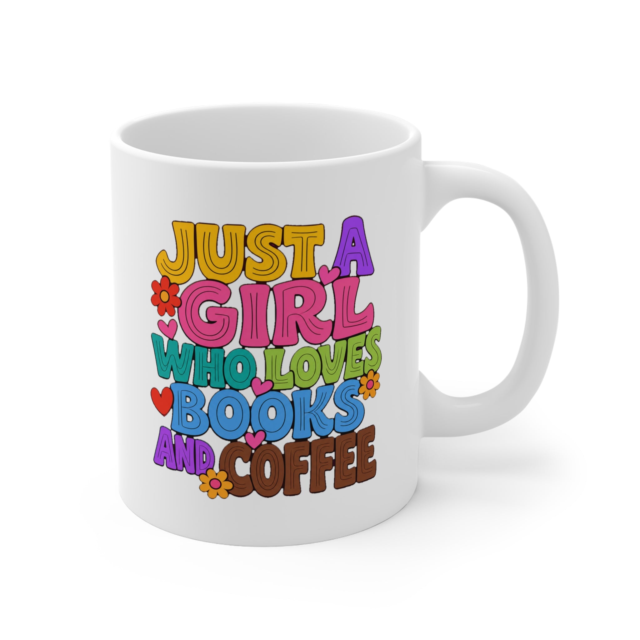 Just A Girl Who Loves Books And Coffee Mug | Book Lover Coffee Gift, Bookish Mug