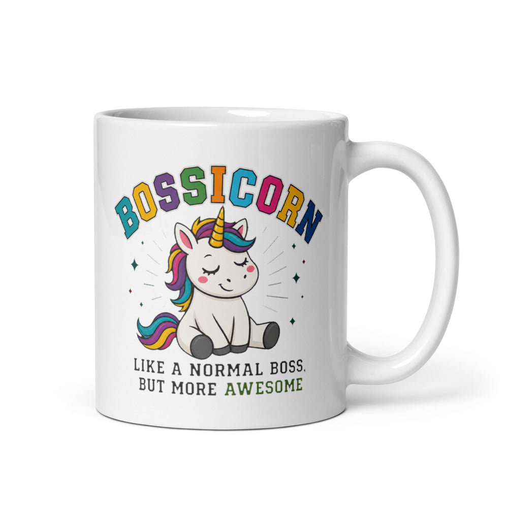 Bossicorn Mug, Like A Normal Boss But More Awesome, product photo