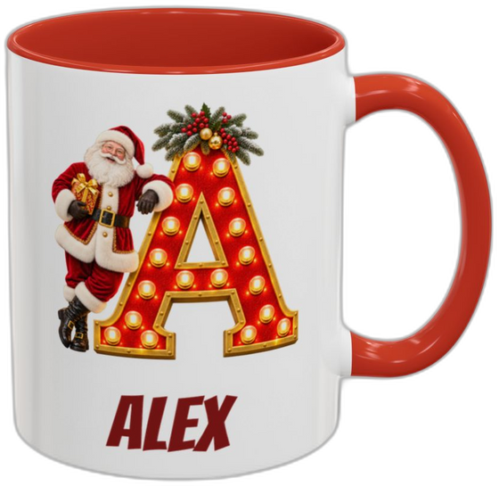 Personalised Santa Monogram Mug