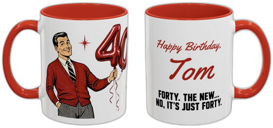 Happy Birthday, [Name]. Forty. the new... no, it's just forty.