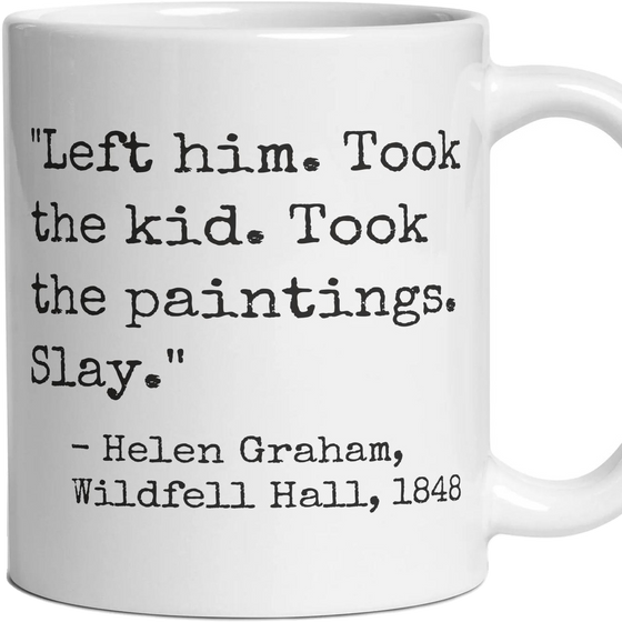 Left him. Took the kid. Took the paintings. Slay.