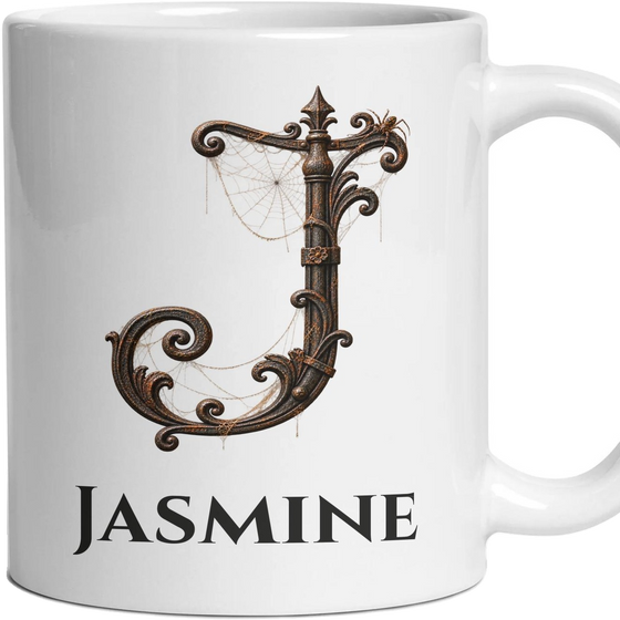 Personalised Cobweb Monogram Mug