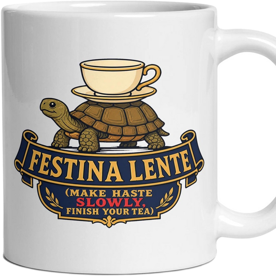 FESTINA LENTE (make haste slowly, finish your tea)