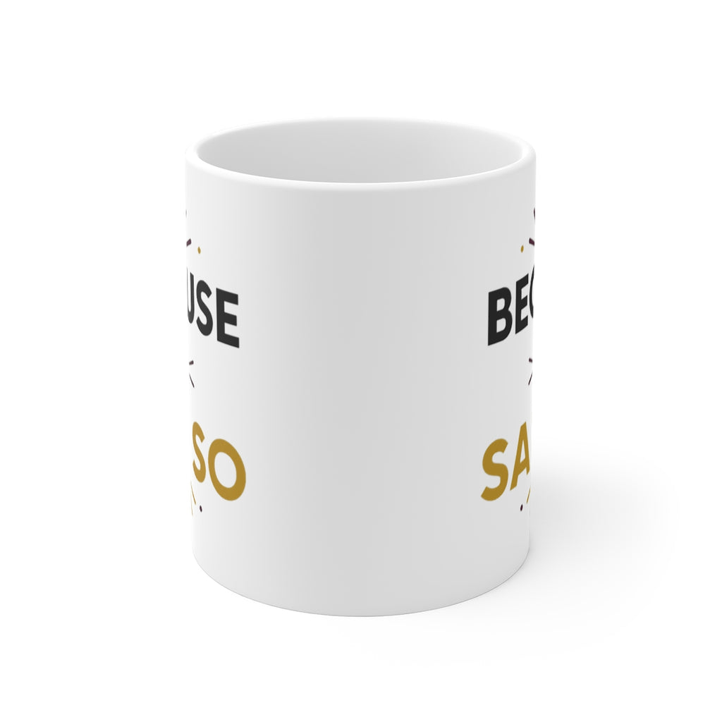 front view of the mug