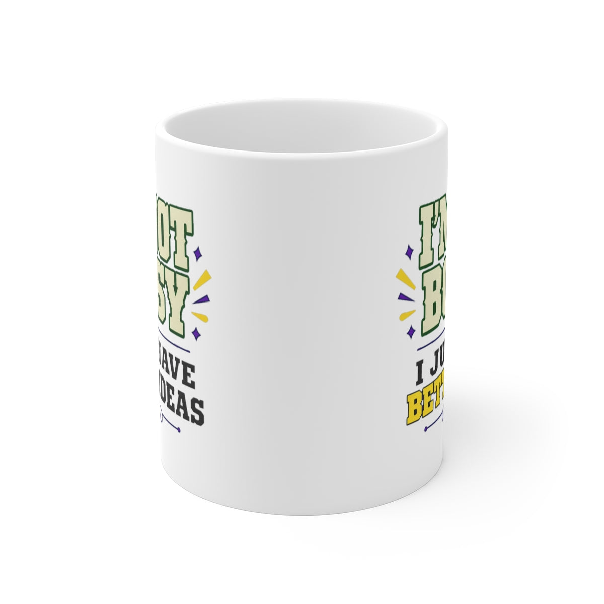 front view of the mug