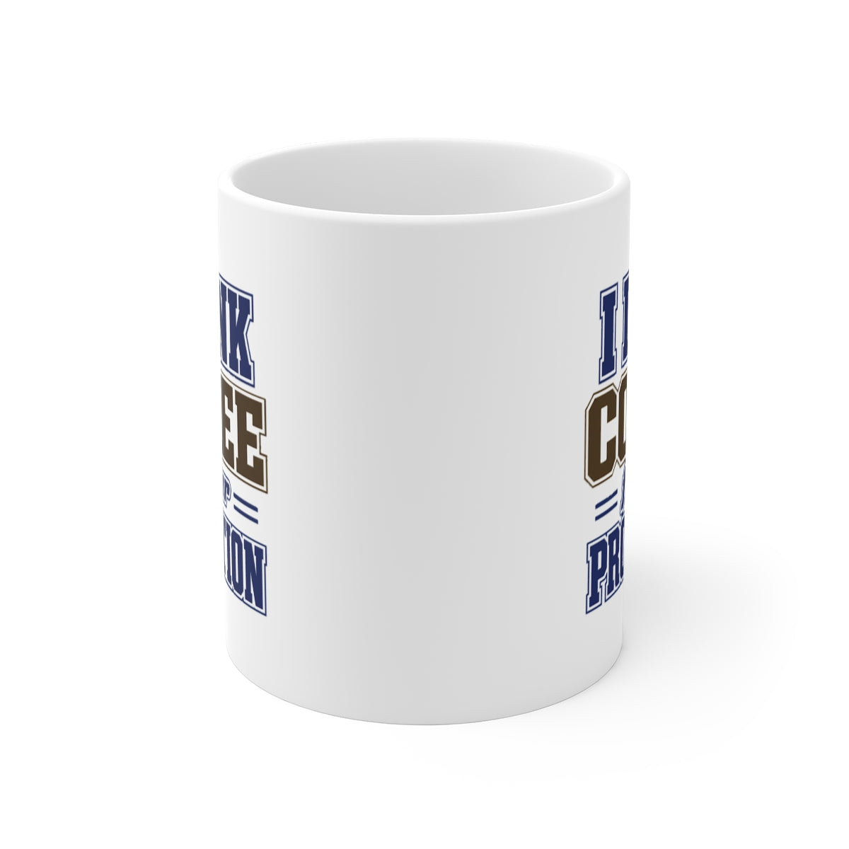 front view of the mug