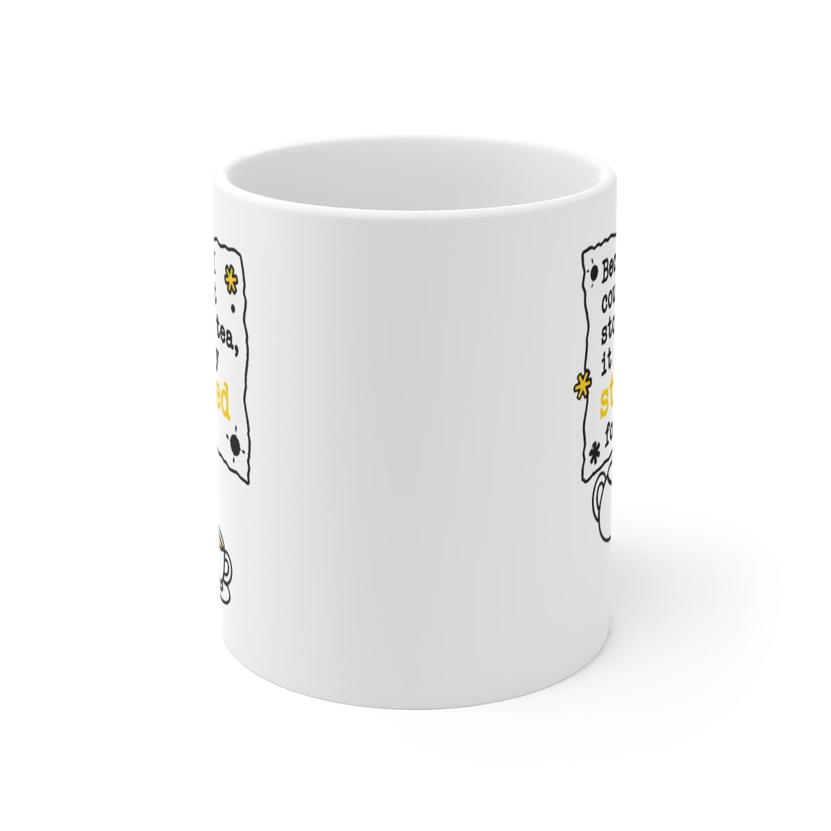 front view of the mug