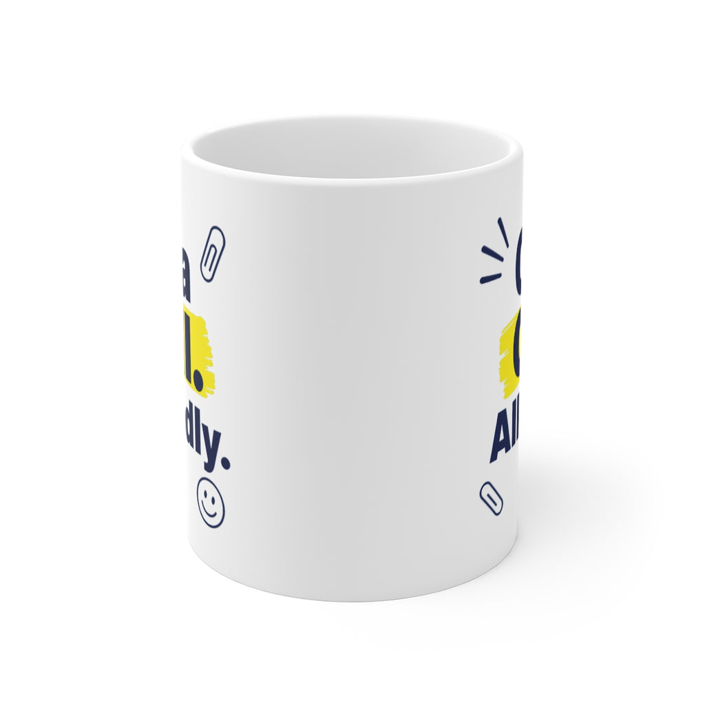 front view of the mug