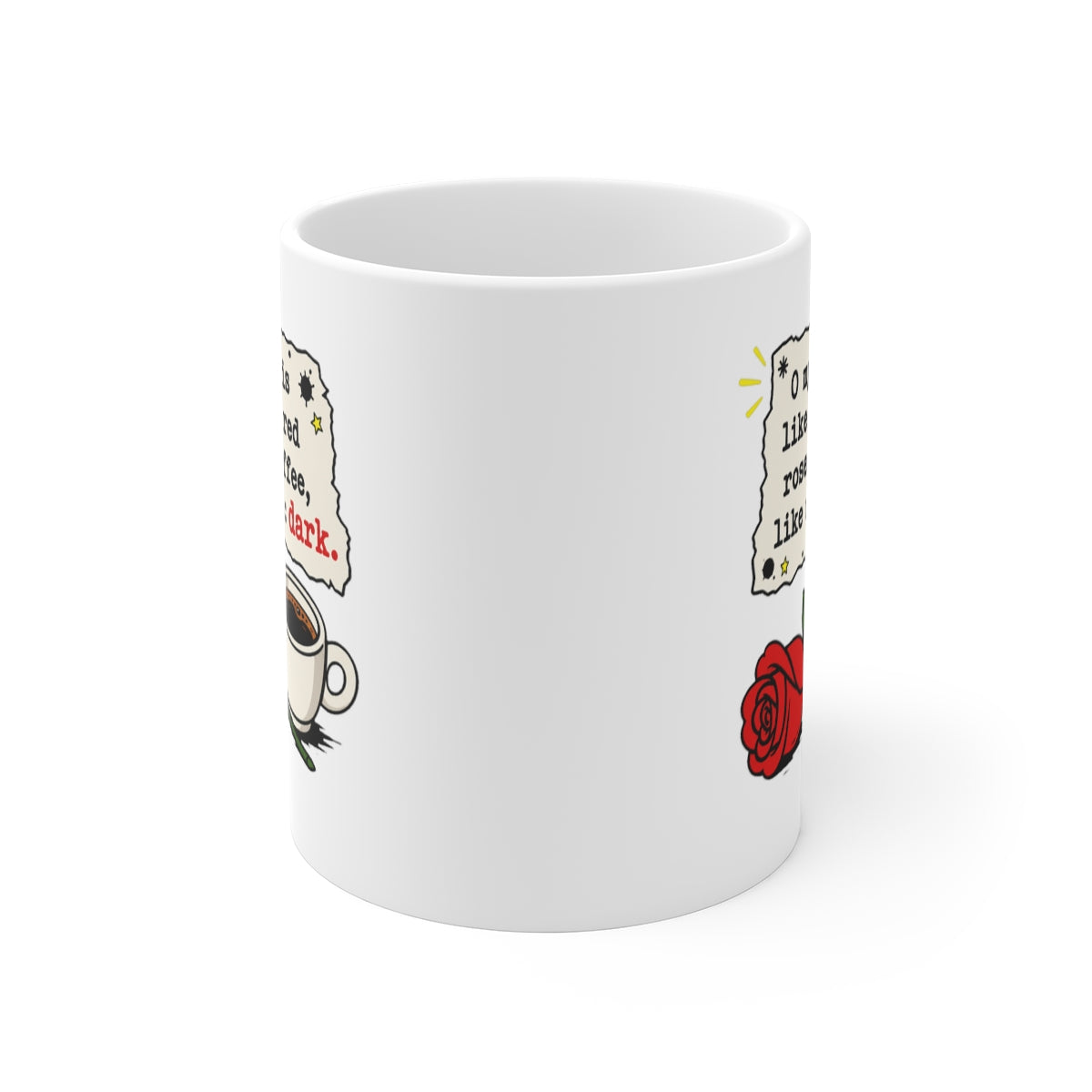 front view of the mug