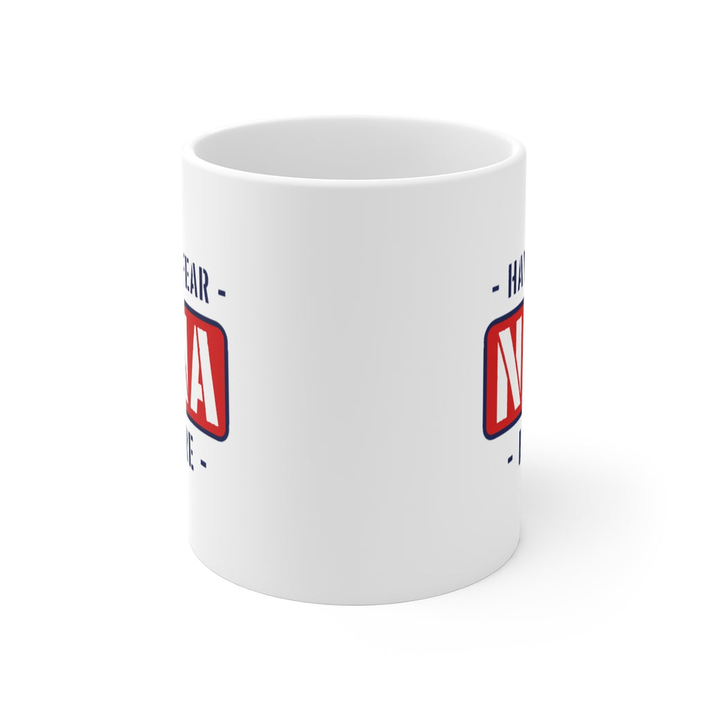front view of the mug