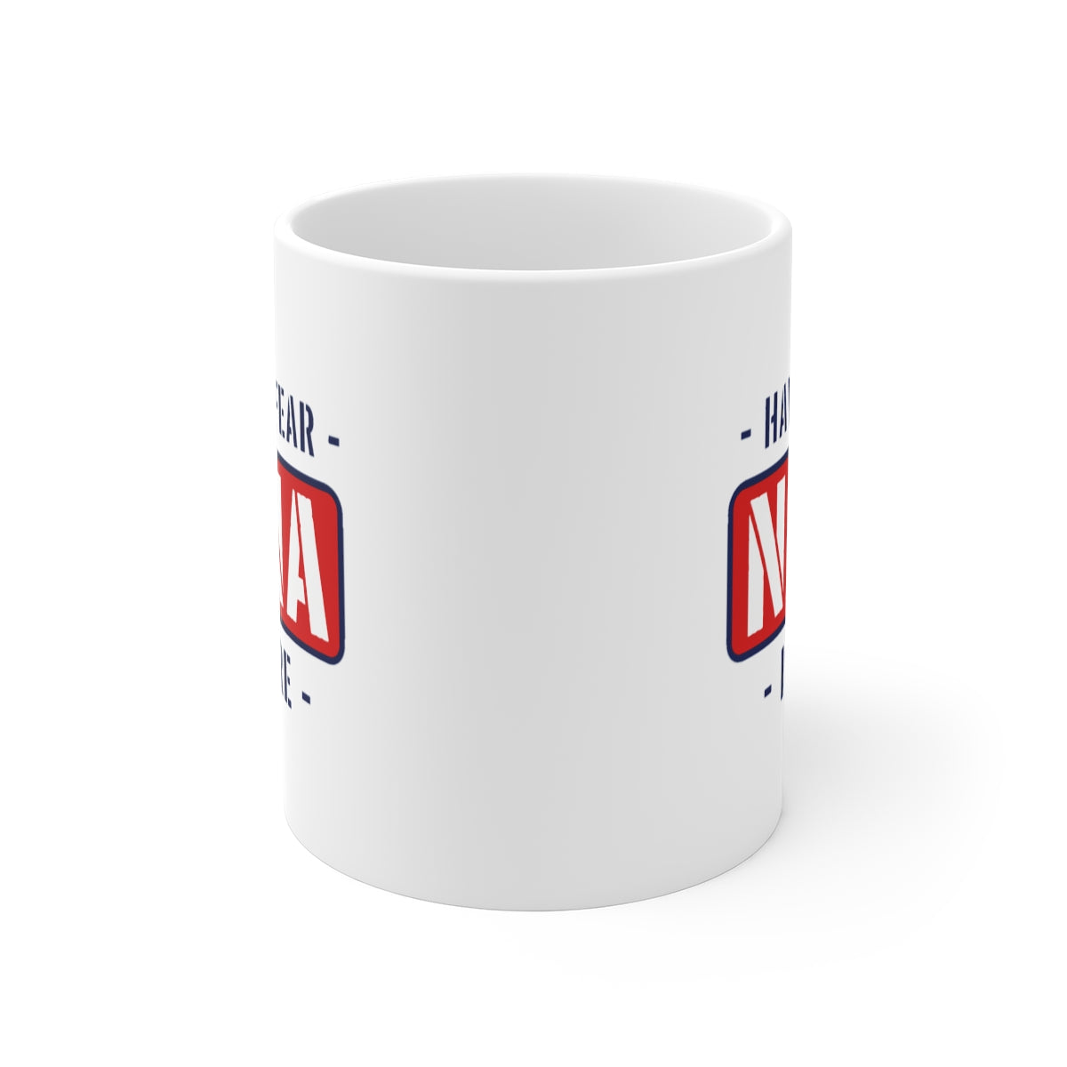 front view of the mug