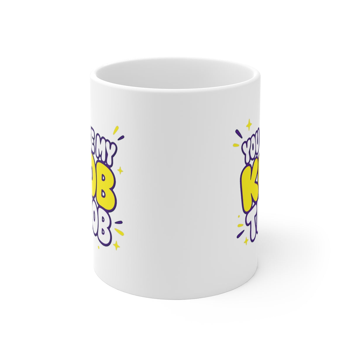 front view of the mug