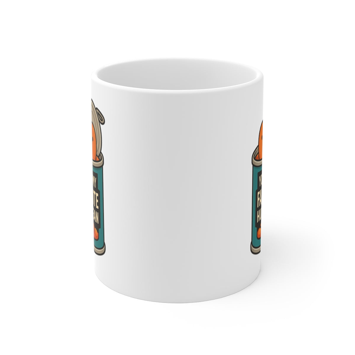 front view of the mug