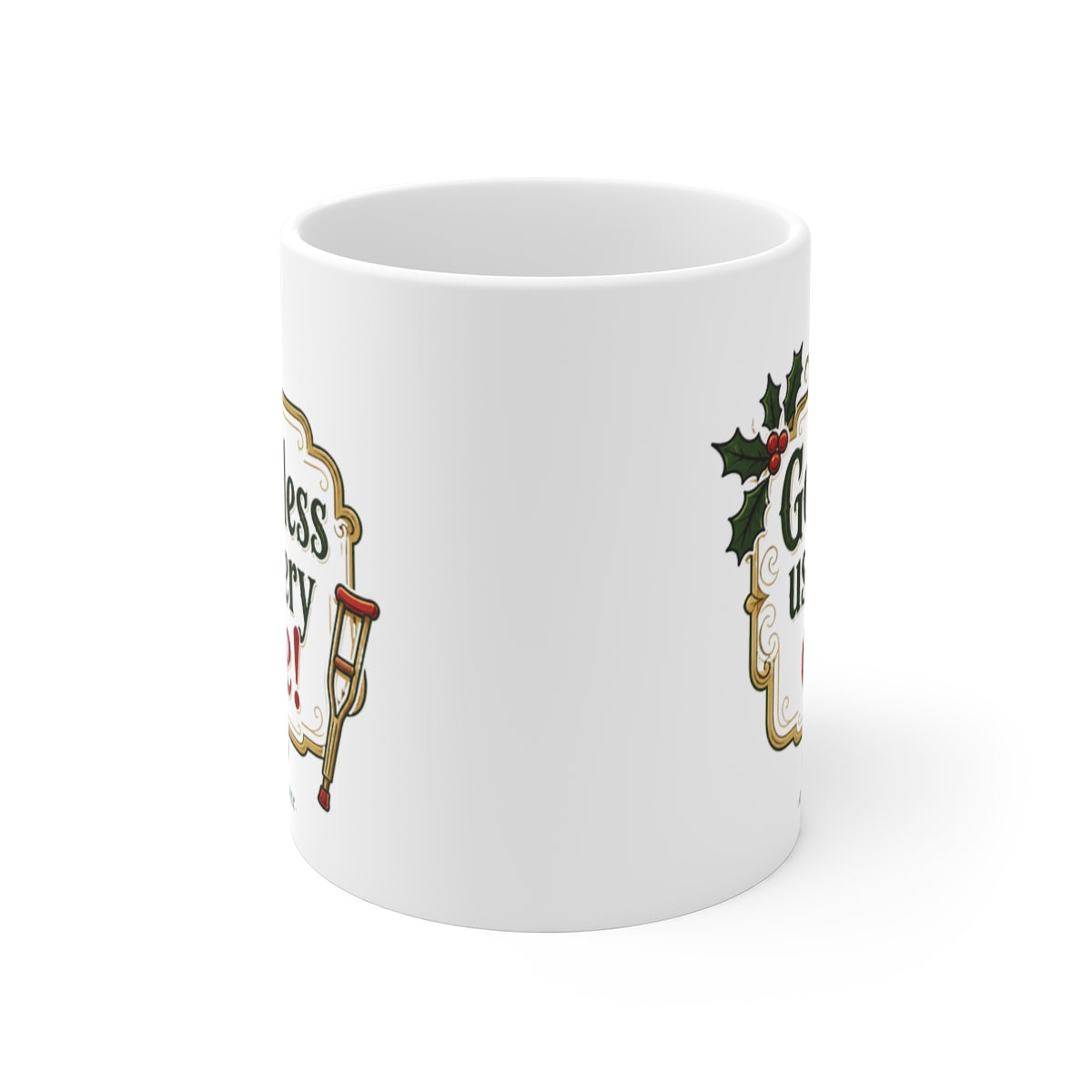front view of the mug
