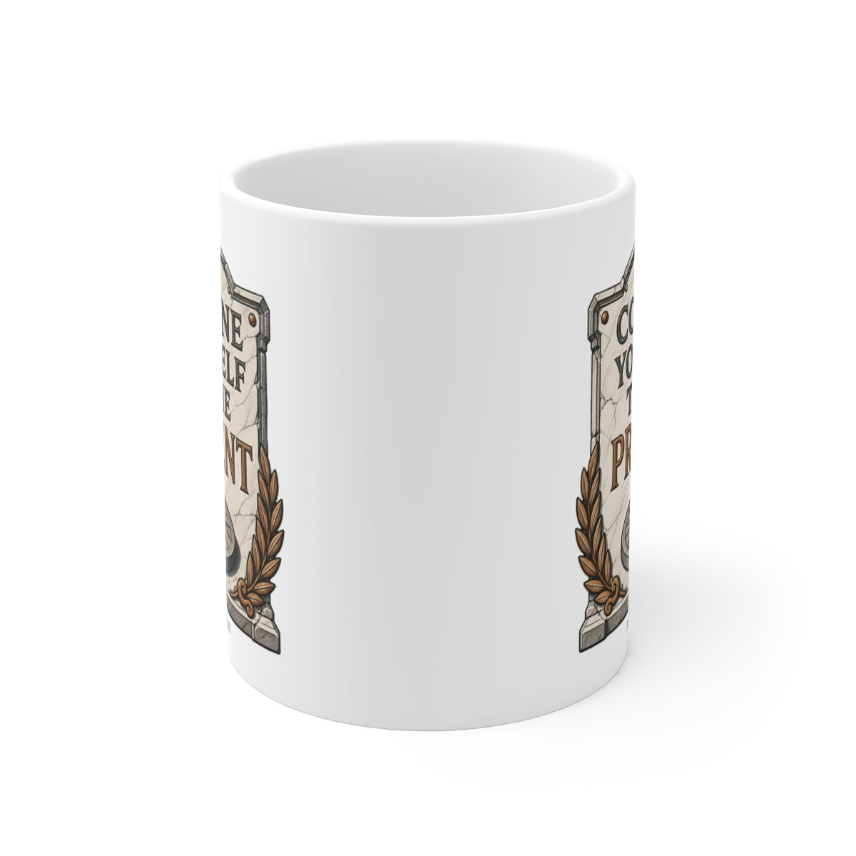 front view of the mug