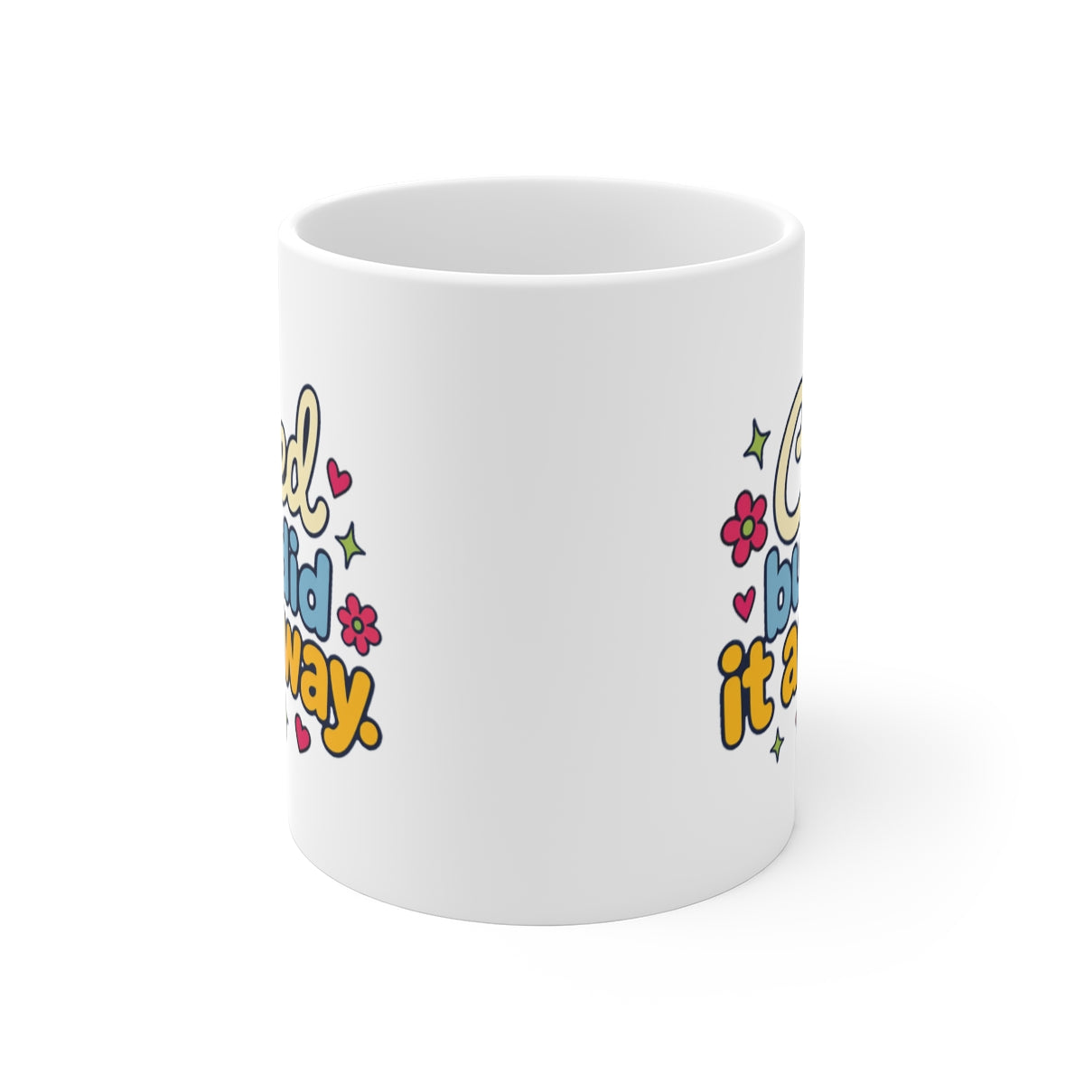 front view of the mug