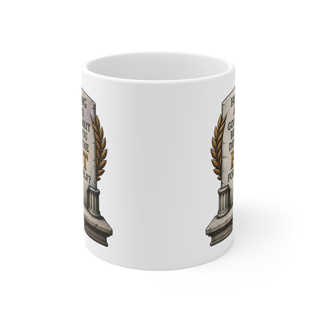 front view of the mug