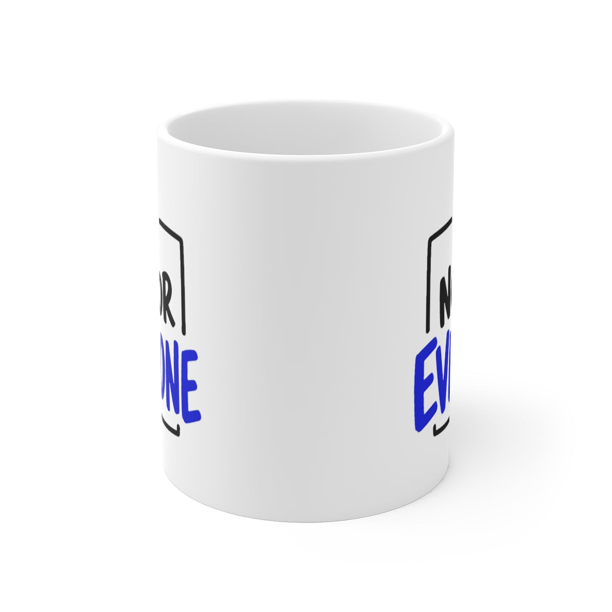 front view of the mug