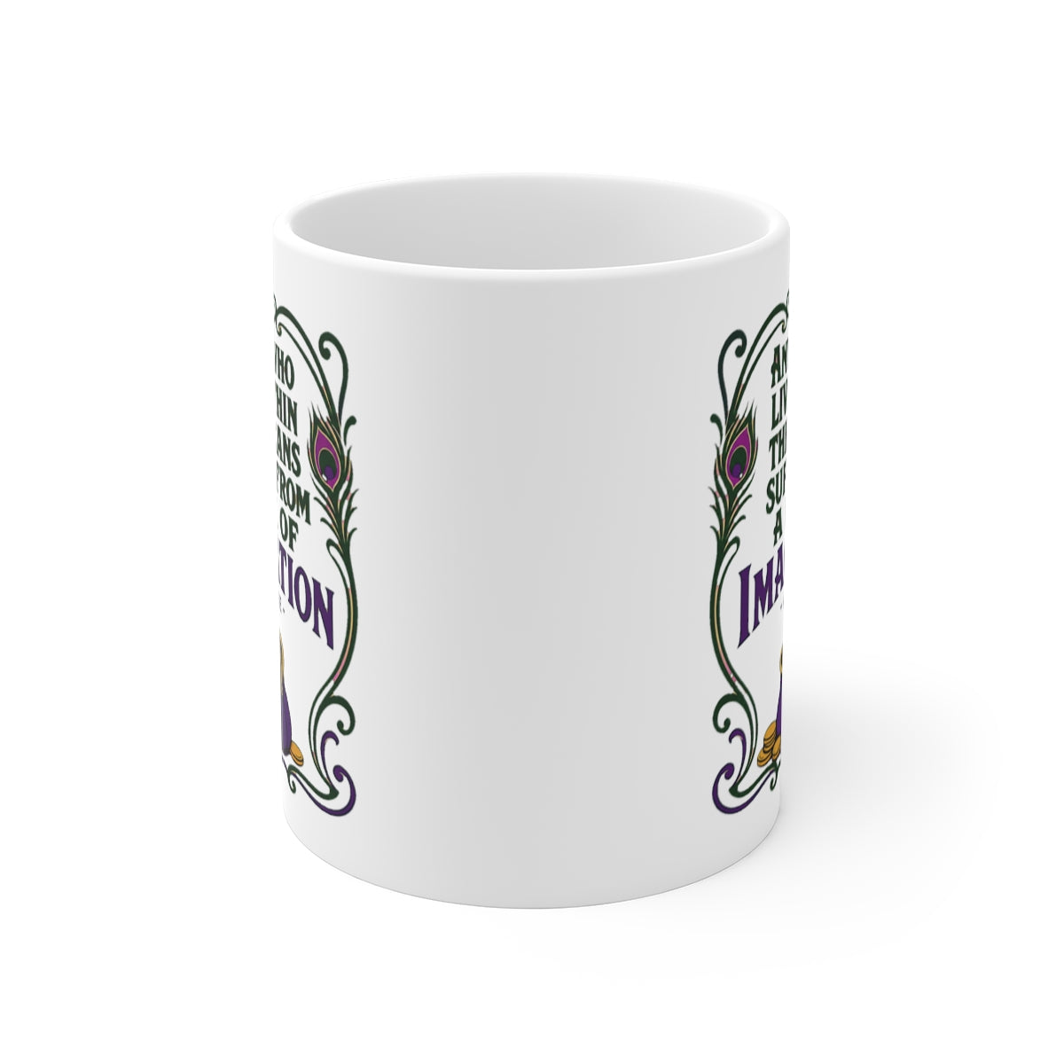 front view of the mug
