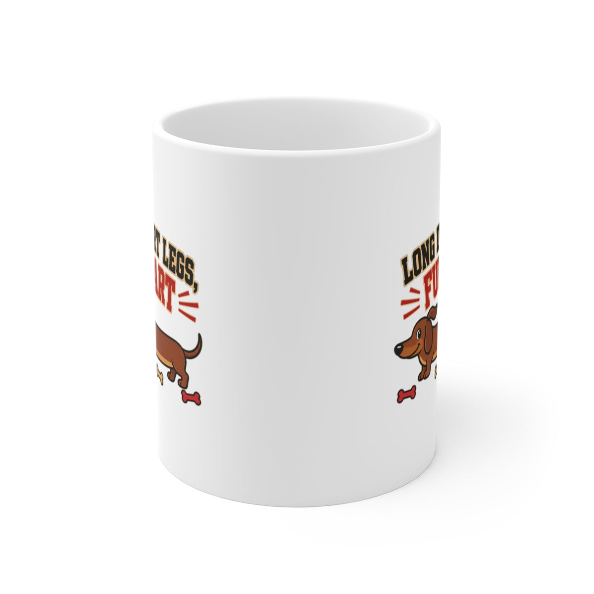 front view of the mug