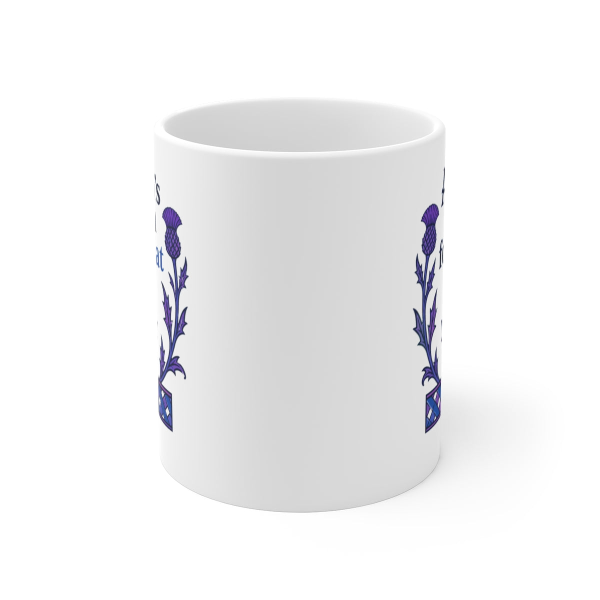 front view of the mug