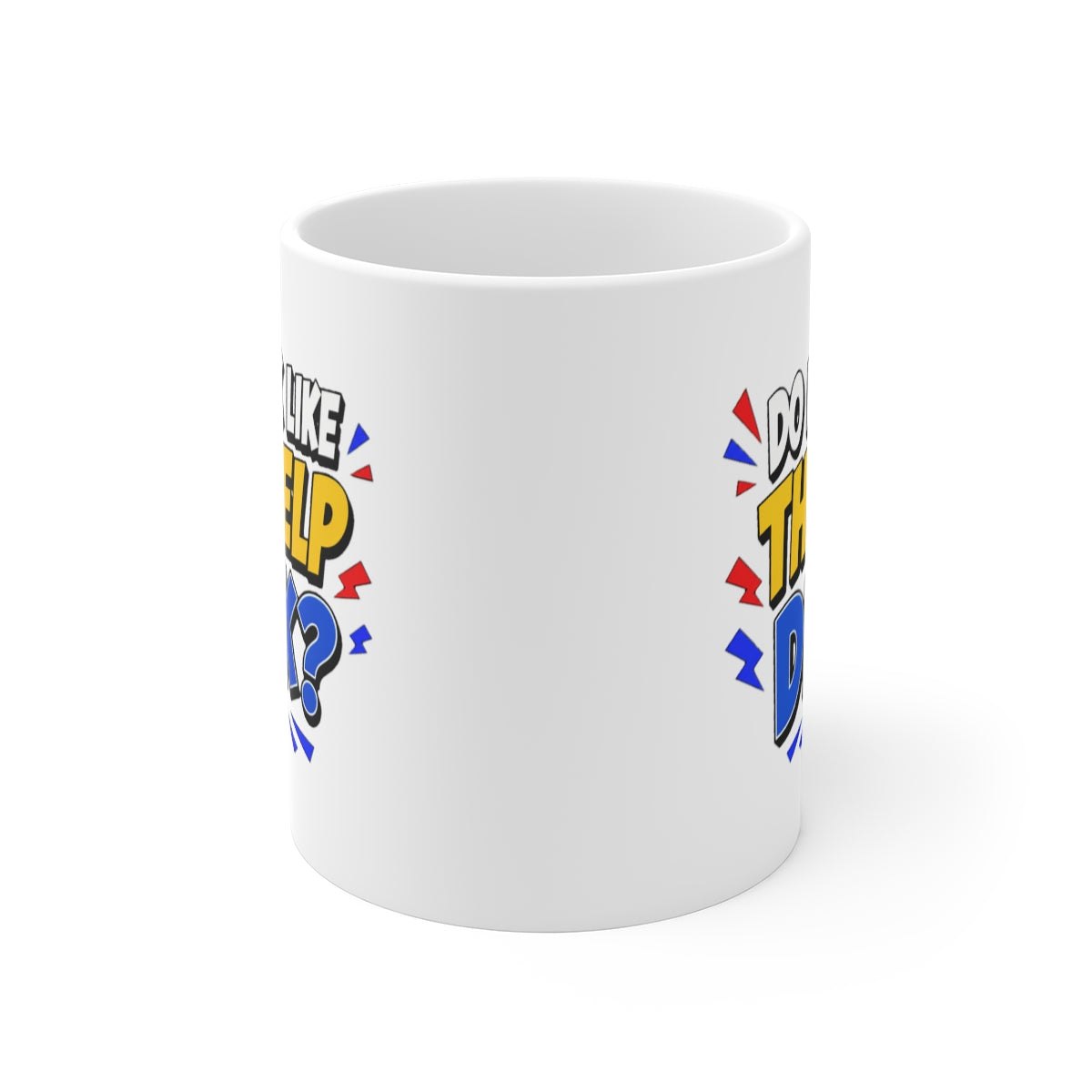 front view of the mug