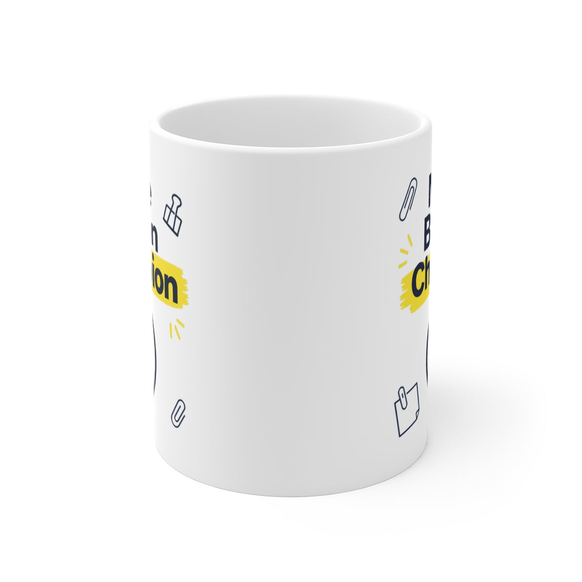 front view of the mug