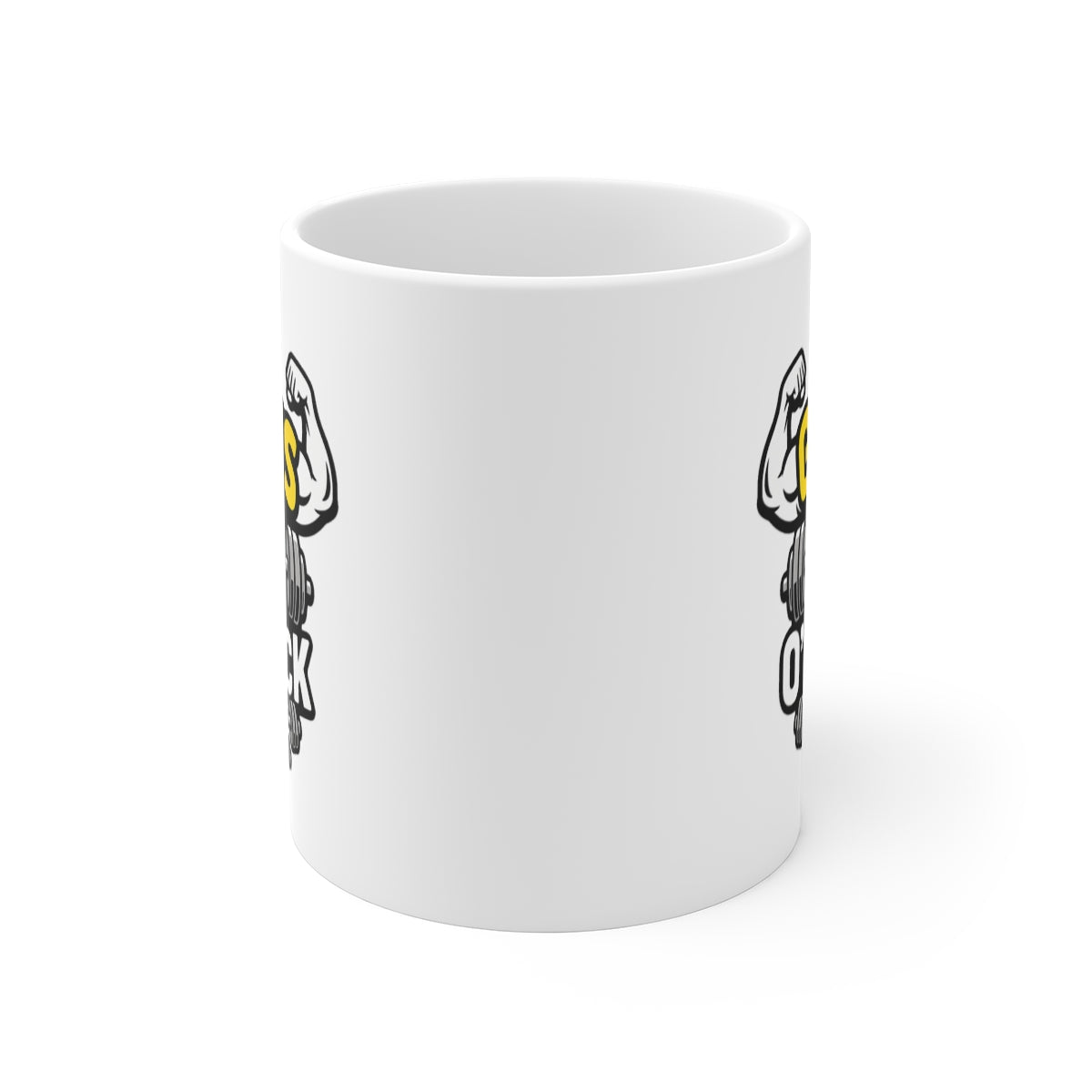 front view of the mug