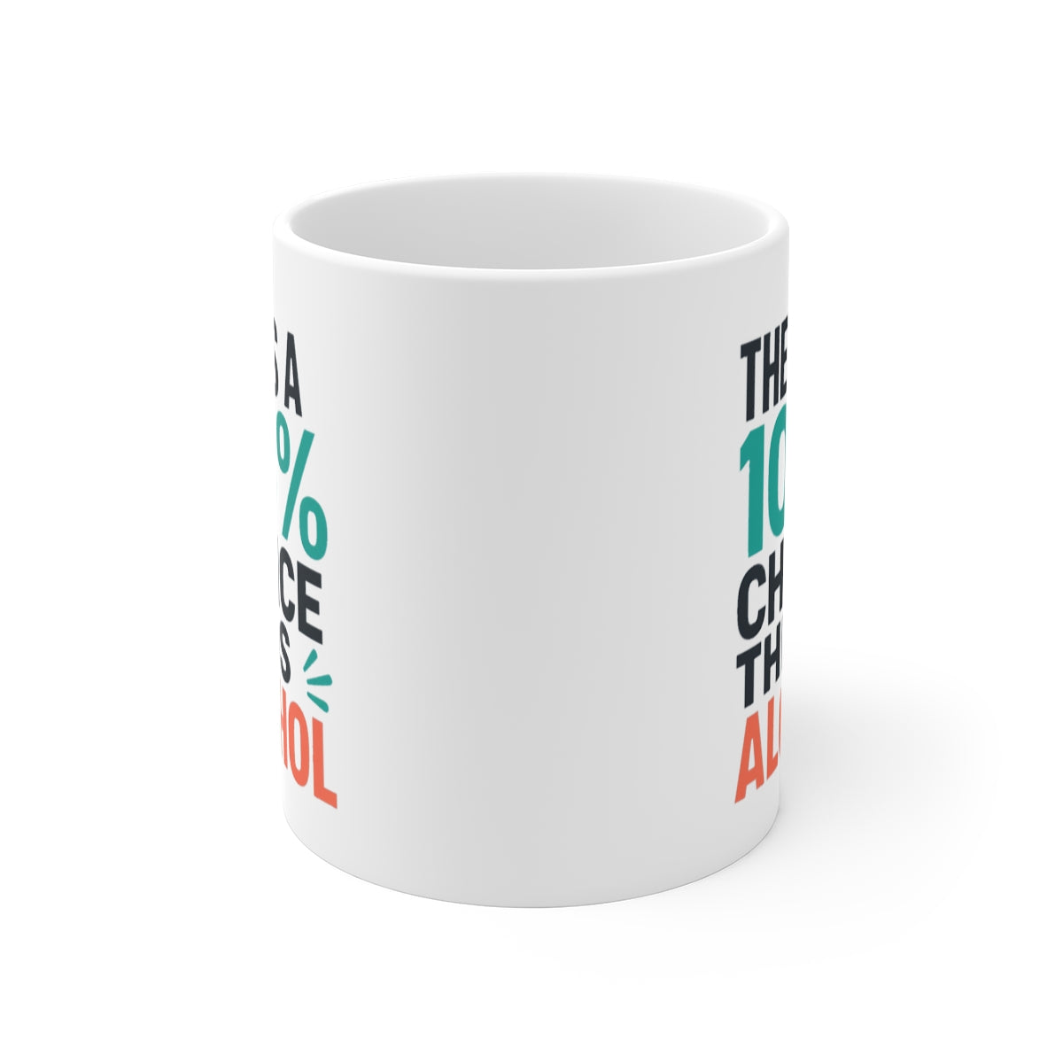front view of the mug