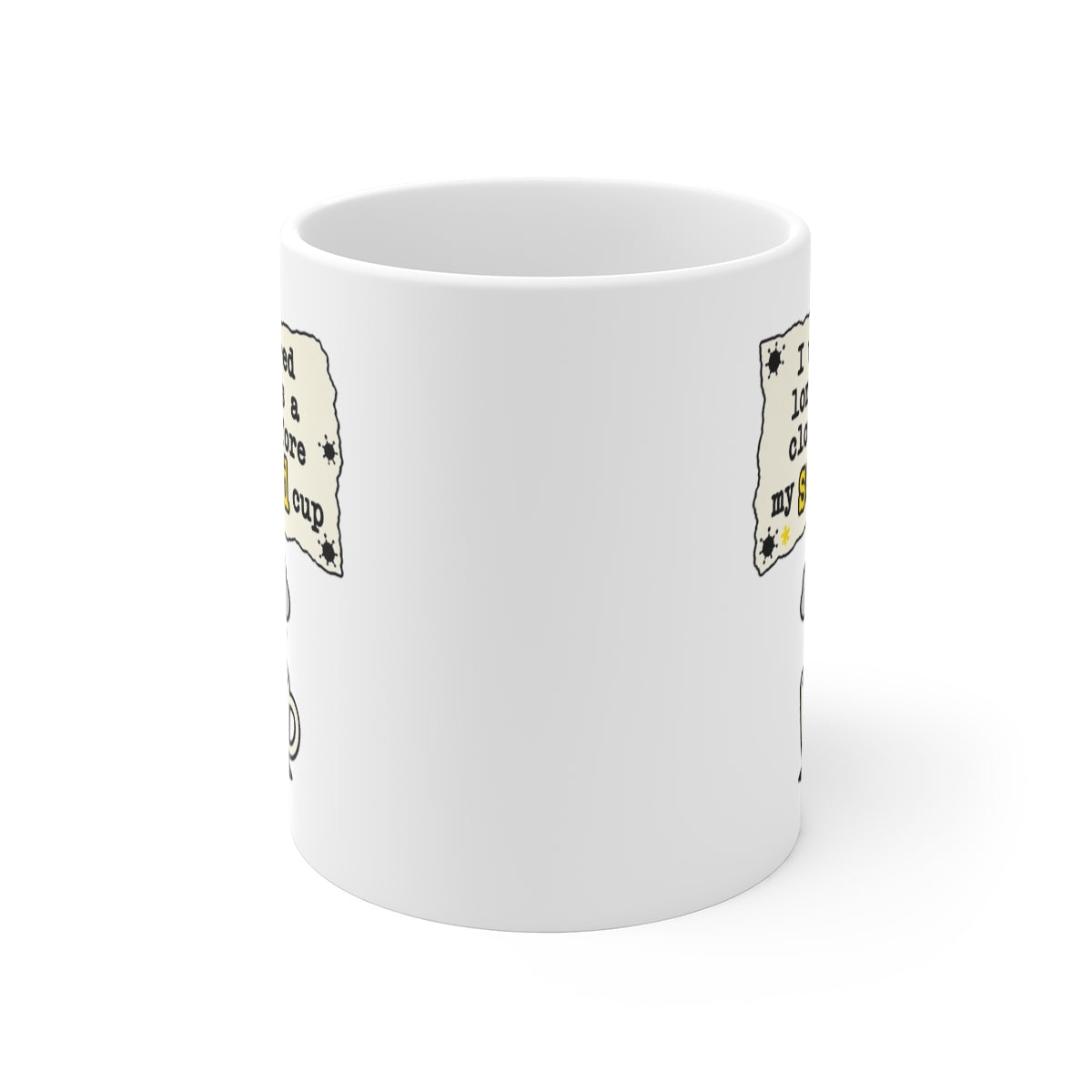 front view of the mug