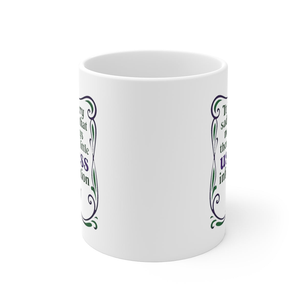 front view of the mug