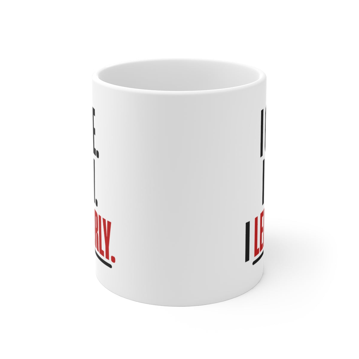 front view of the mug