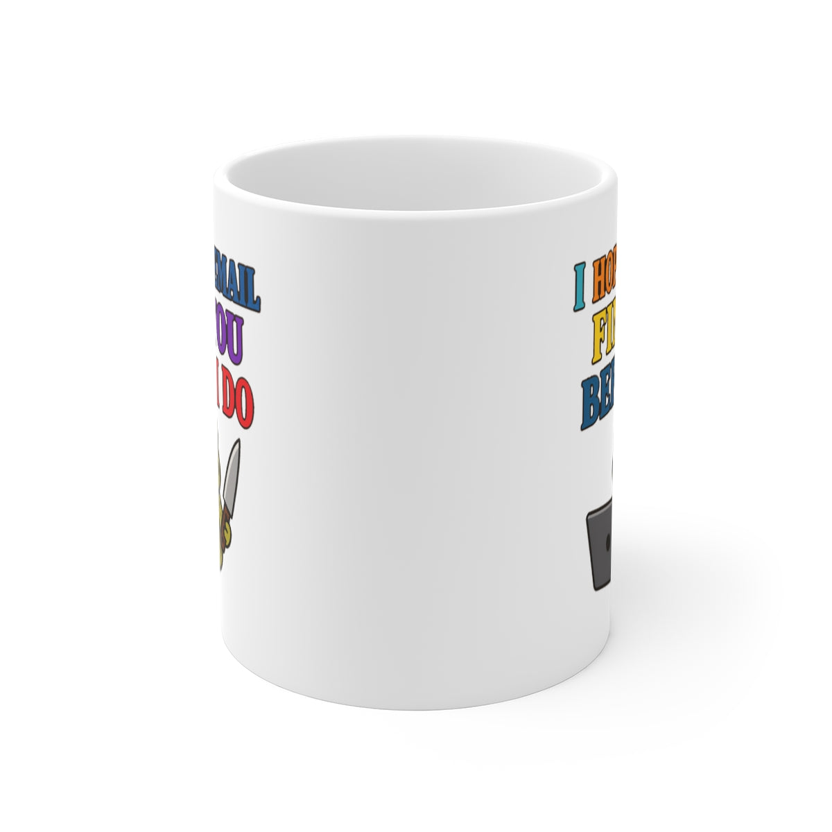 front view of the mug