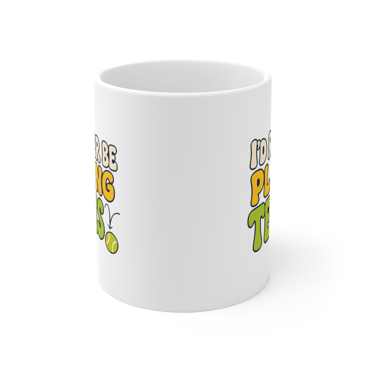 front view of the mug