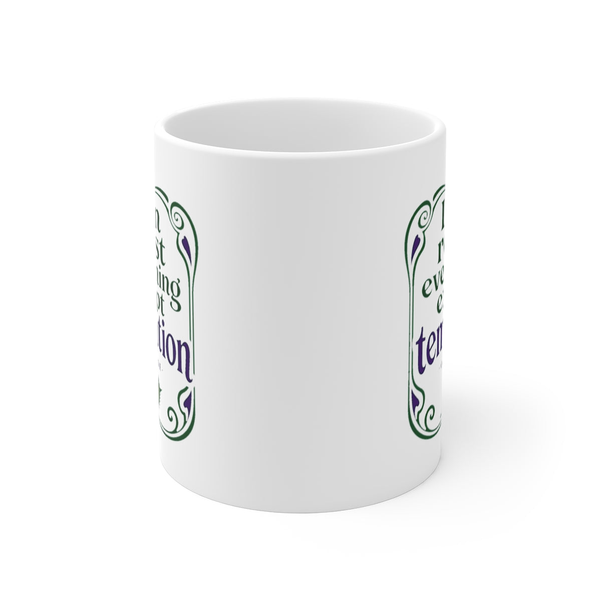 front view of the mug