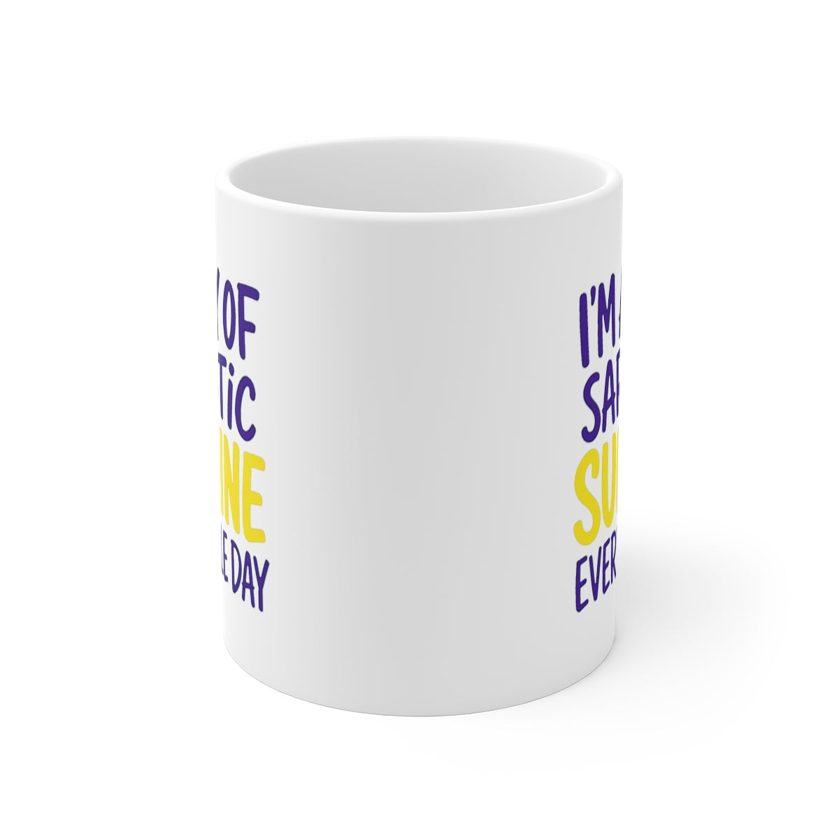 front view of the mug