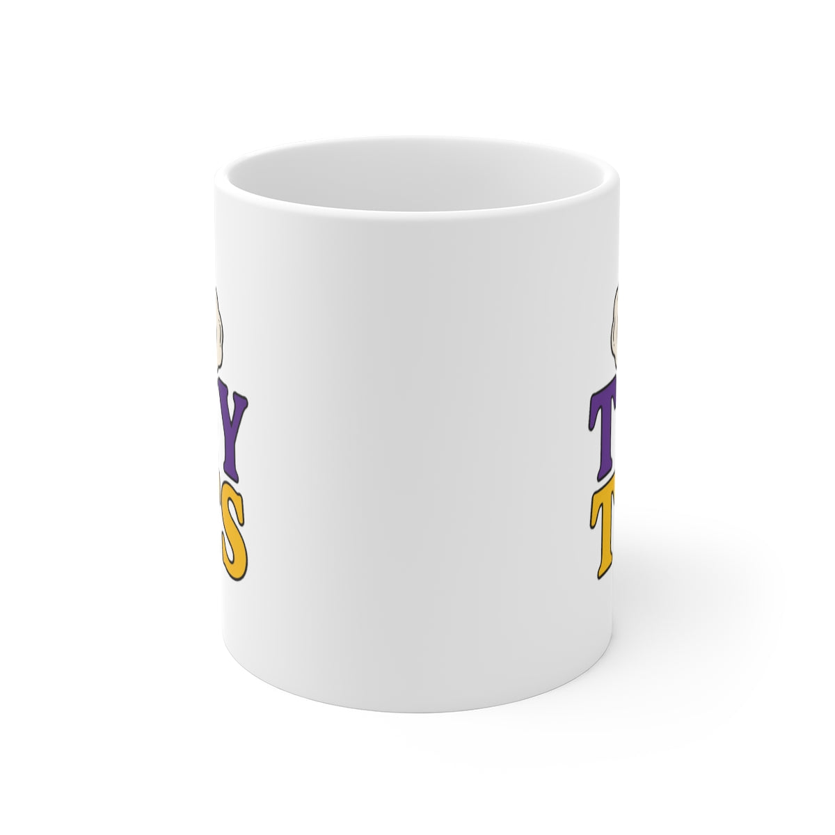 front view of the mug