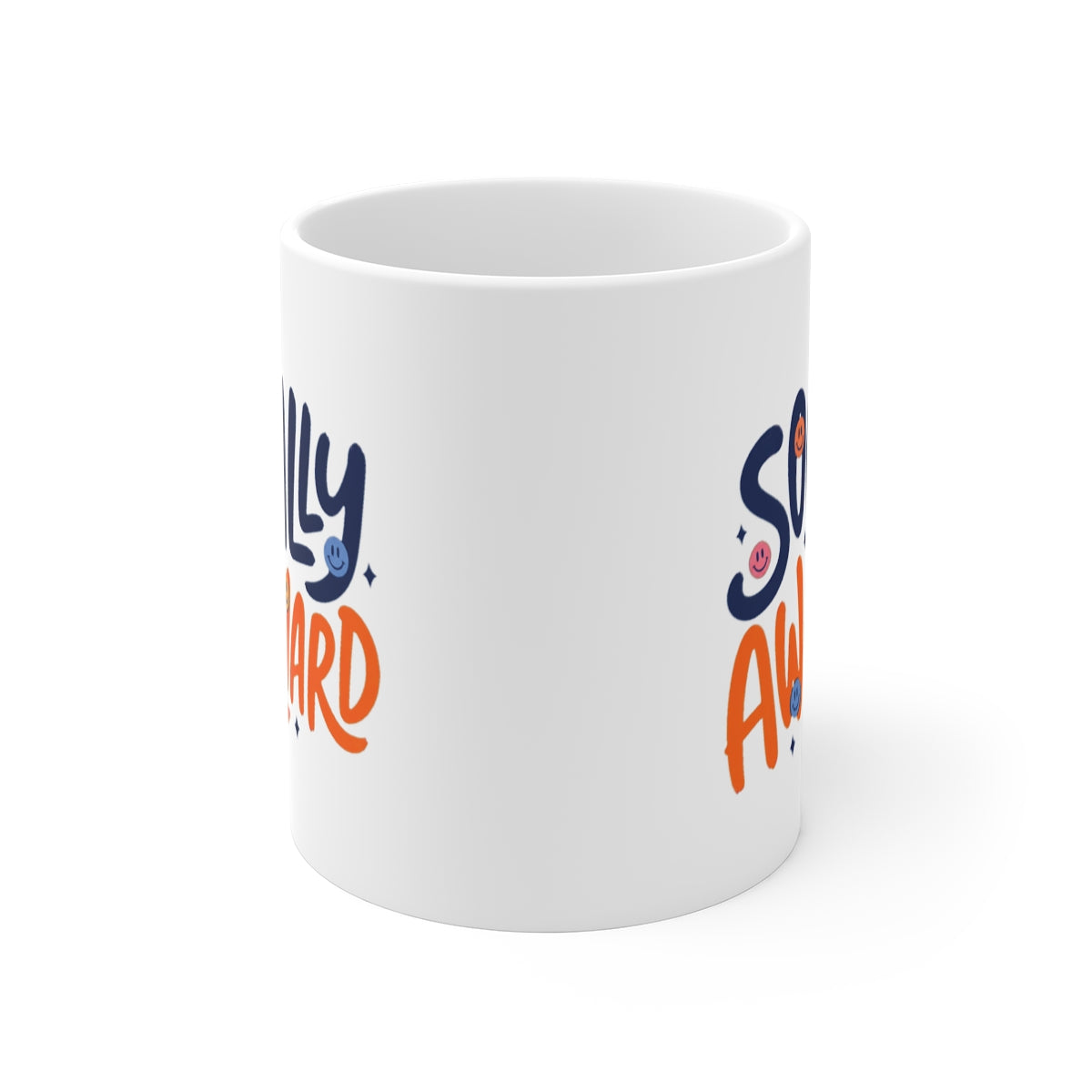 front view of the mug