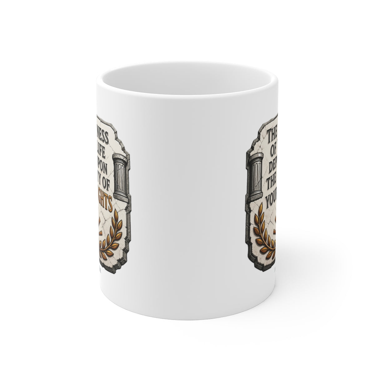 front view of the mug