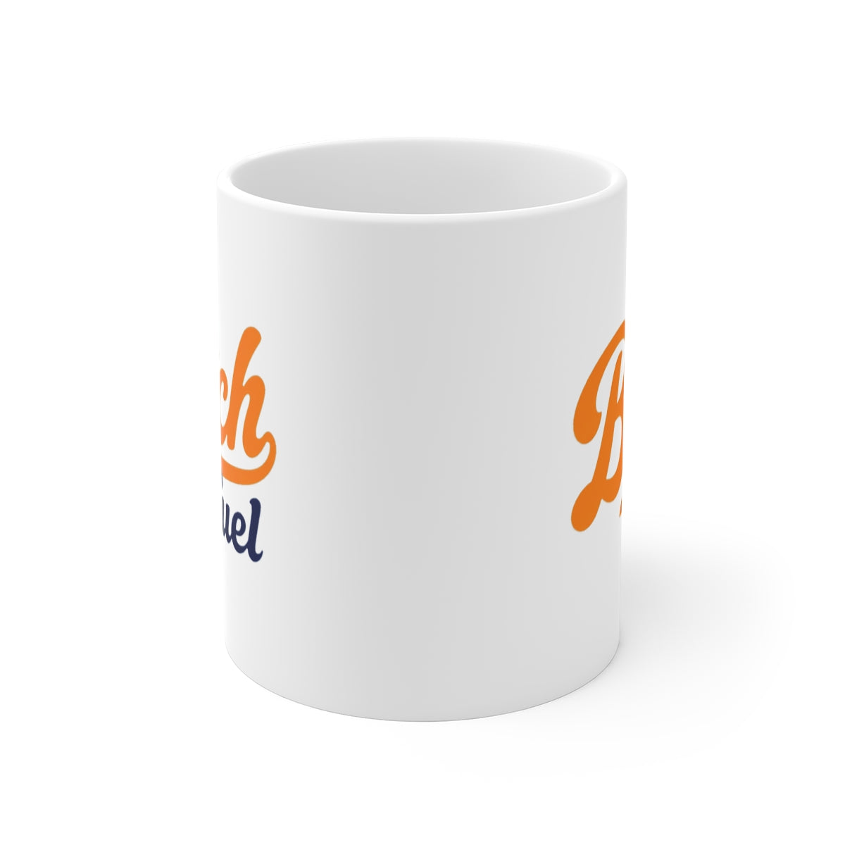 front view of the mug