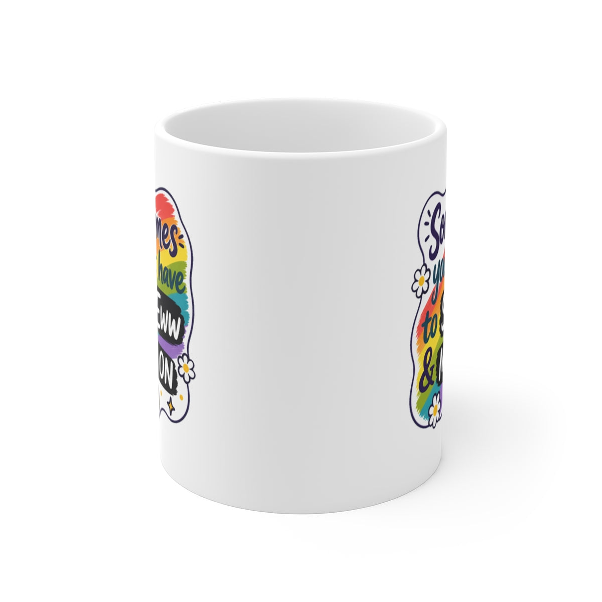 front view of the mug