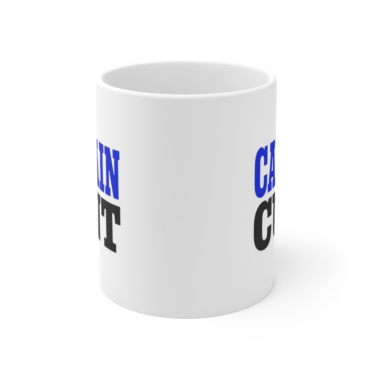 front view of the mug