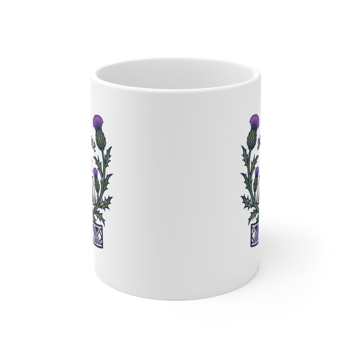 front view of the mug