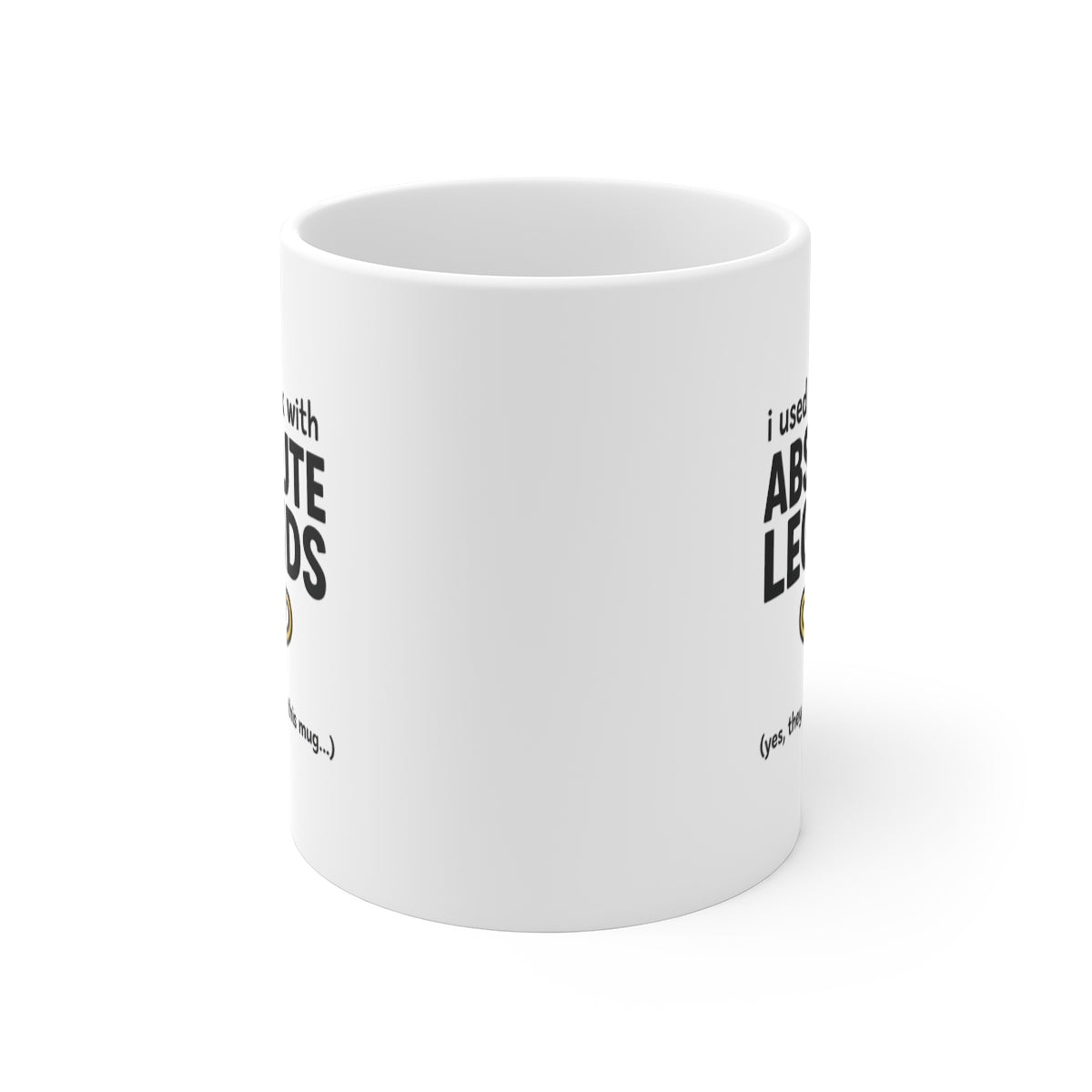 front view of the mug