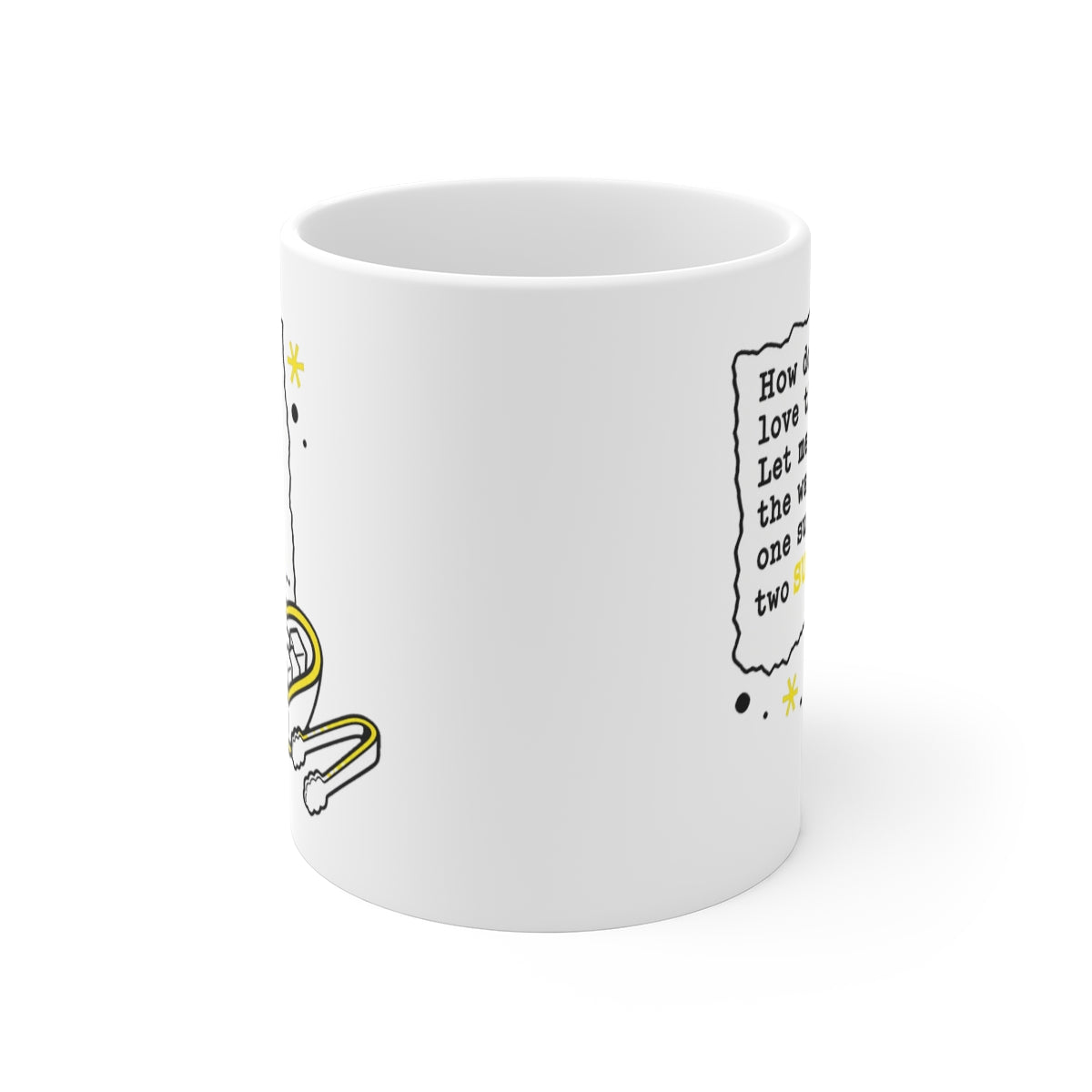 front view of the mug