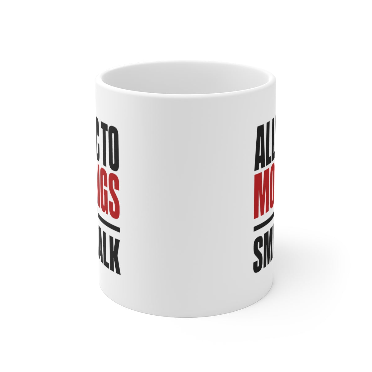 front view of the mug